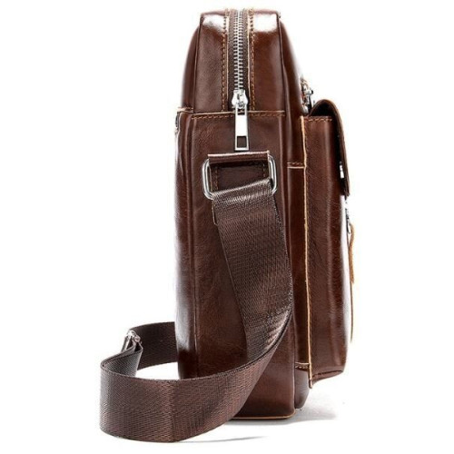 Сумка cтильная мужская Vintage 14829 Коричневая