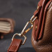 Красивый клатч с интересной защелкой из натуральной кожи Vintage 22425 Коричневый