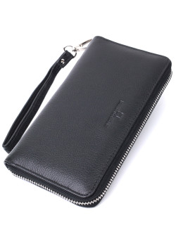 Красивый клатч унисекс на одно отделение из натуральной кожи ST Leather 22697 Черный