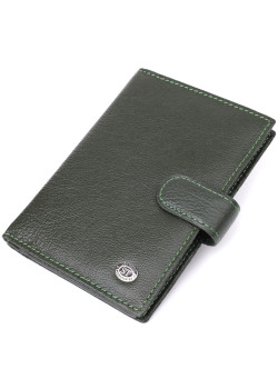 Оригинальная обложка на документы унисекс из натуральной кожи ST Leather 23119 Зеленый