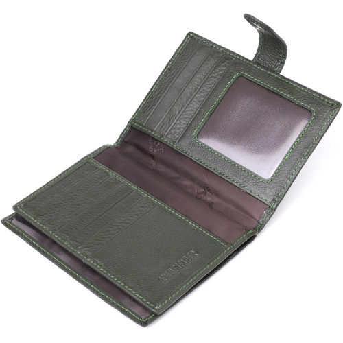 Оригинальная обложка на документы унисекс из натуральной кожи ST Leather 23119 Зеленый