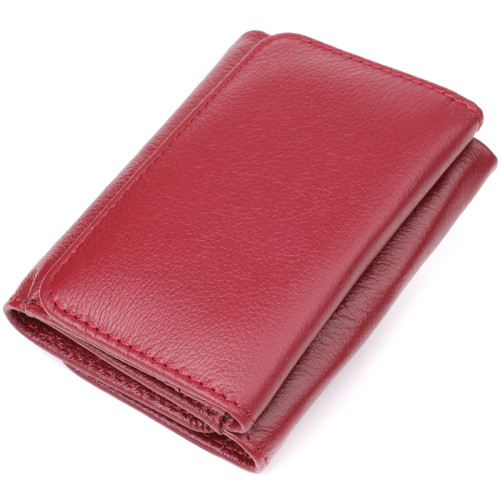 Компактный женский кошелек из натуральной кожи ST Leather 23073 Бордовый