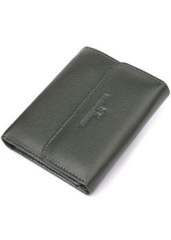 Стильный кошелек среднего размера из натуральной кожи ST Leather 23075 Зеленый