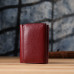 Компактный кошелек удобного формата из натуральной кожи ST Leather 23077 Бордовый