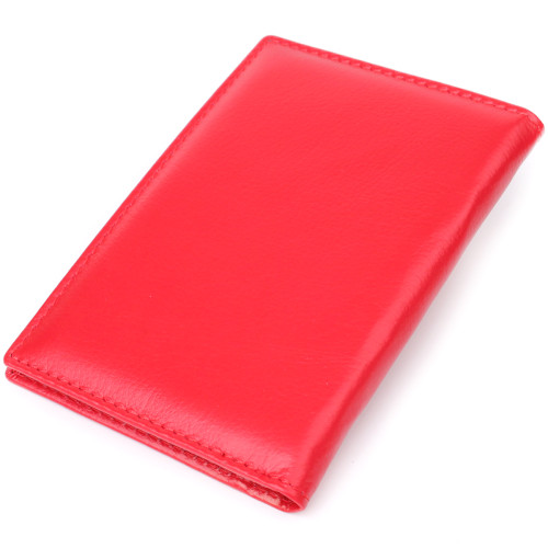 Яркая обложка на паспорт универсального формата из натуральной кожи ST Leather 23080 Красный