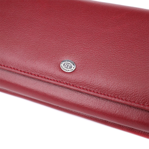 Женский кошелек с карманом для телефона из натуральной кожи ST Leather 23069 Бордовый
