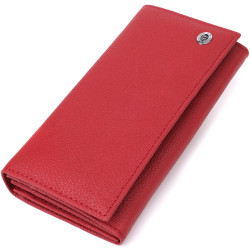 Яркий вертикальный кошелек из натуральной кожи ST Leather 23087 Красный