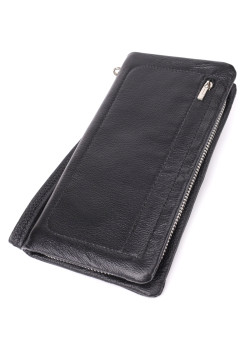 Женский кожаный кошелек-клатч с отделением под телефон ST Leather 23101 Черный
