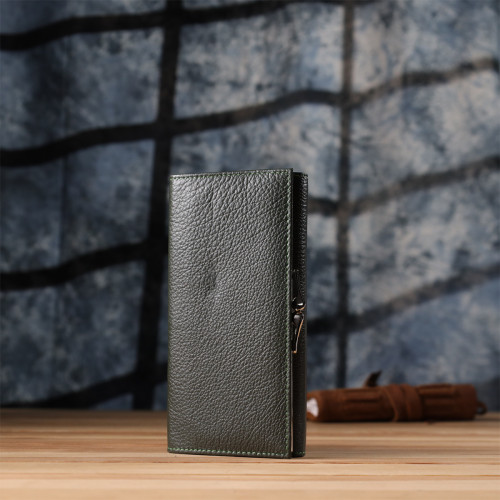 Стильный кошелек для женщин с монетницей из натуральной кожи ST Leather 23106 Зеленый