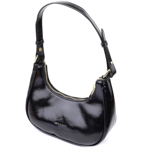 Лакова сумка на плече з екошкіри Vintage sale_15150 Чорний