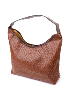Женская сумка из переплетенной экокожи Vintage sale_15142 Коричневый