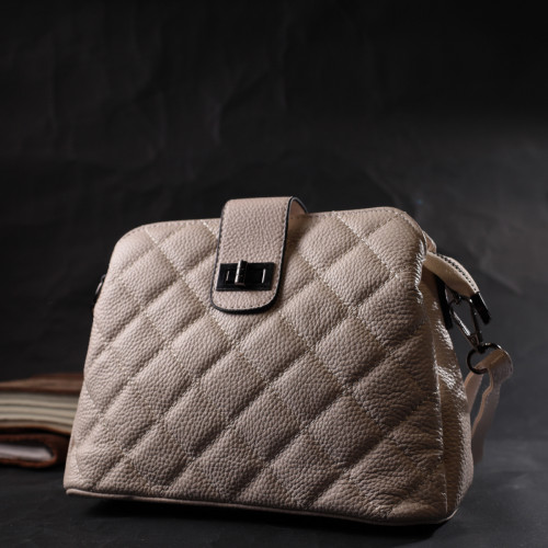 Вишукана сумка для стильних жінок із натуральної шкіри Vintage 22414 Біла