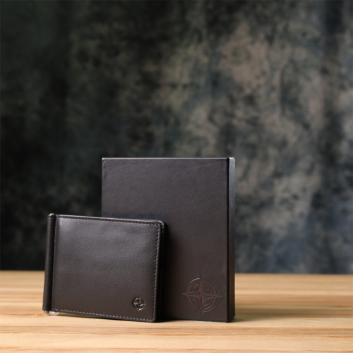 Модный зажим для денег из мягкой натуральной кожи Tony Perotti 20848_1 (5000 nero) Черный