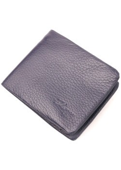 Оригинальное мужское портмоне из зернистой кожи KARYA 21062 Синий