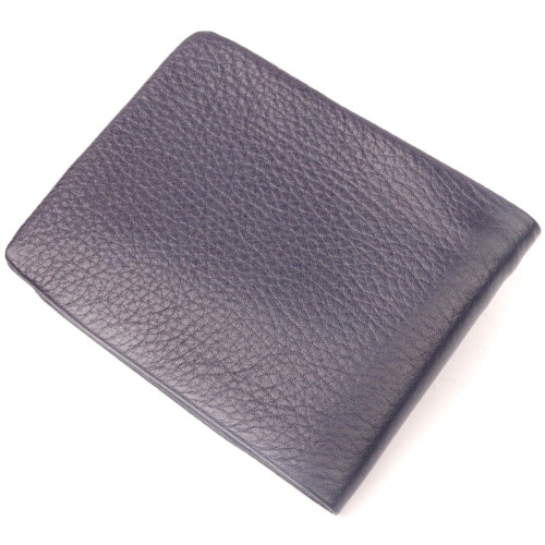 Оригинальное мужское портмоне из зернистой кожи KARYA 21062 Синий