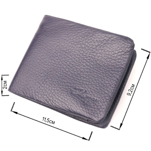 Оригинальное мужское портмоне из зернистой кожи KARYA 21062 Синий