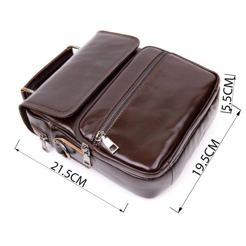 Сумка мужская мессенджер Vintage 20412 Коричневая