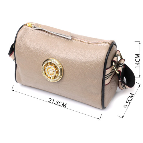 Сумка для стильных женщин из натуральной кожи Vintage 22263 Бежевая