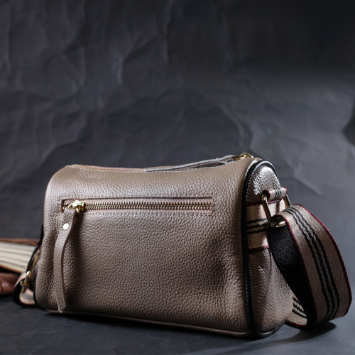 Сумка для стильных женщин из натуральной кожи Vintage 22263 Бежевая