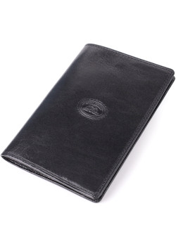 Красивая обложка на паспорт из глянцевой натуральной кожи Tony Perotti 20891_1 (1597 nero) Черный