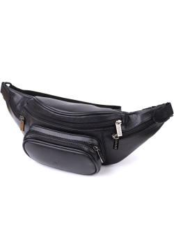 Интересная мужская сумка на пояс из гладкой натуральной кожи Tony Perotti 20880_1 (6000 nero) Черный