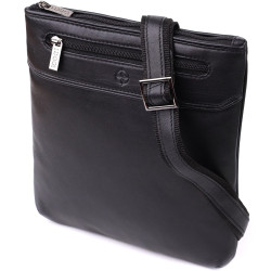 Чоловіча сумка через плече з натуральної шкіри Tony Perotti 20881_1 (6045 nero) Чорний