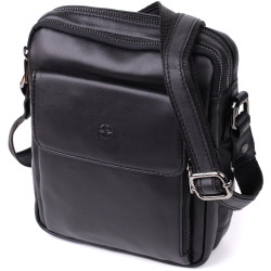 Стильная мужская сумка через плечо из натуральной кожи Tony Perotti 20882_1 (6047 nero) Черный