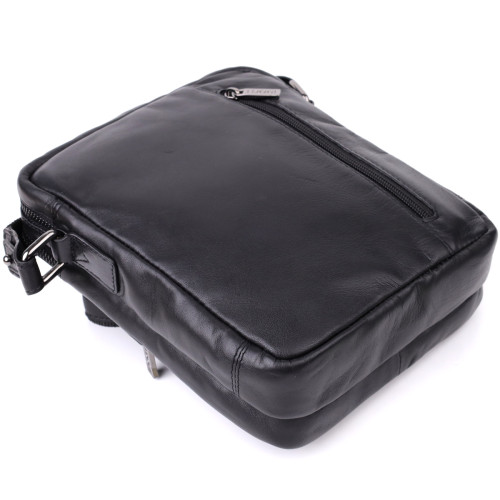 Стильная мужская сумка через плечо из натуральной кожи Tony Perotti 20882_1 (6047 nero) Черный