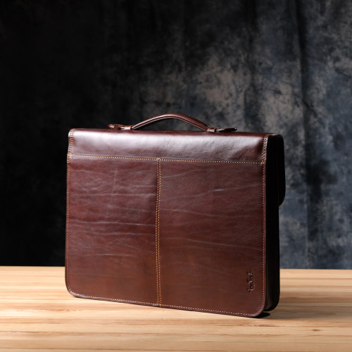Чоловічий портфель з натуральної шкіри Tony Perotti 20896_1 (8091 moro) Коричневий