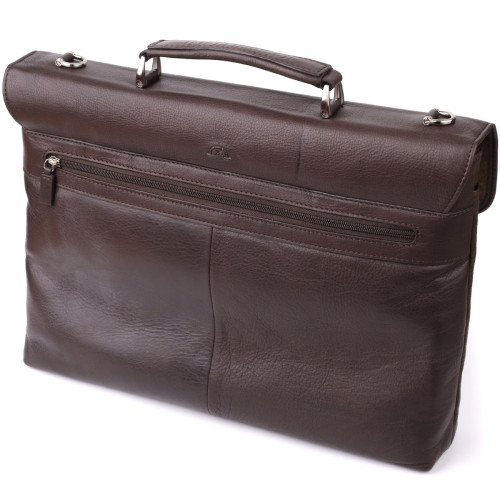 Стильная мужская сумка для ноутбука из натуральной кожи Tony Perotti 20903_1 (9514 moro) Коричневый