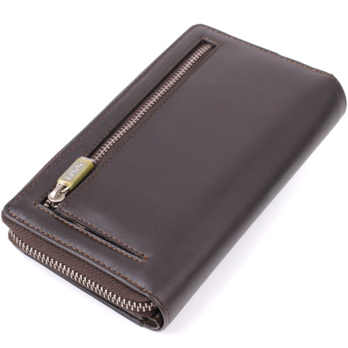 Стильний жіночий вертикальний гаманець із натуральної шкіри Tony Perotti 20878_1 (5084 moro) Коричневий