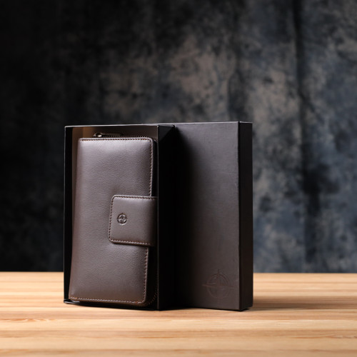 Стильний жіночий вертикальний гаманець із натуральної шкіри Tony Perotti 20878_1 (5084 moro) Коричневий