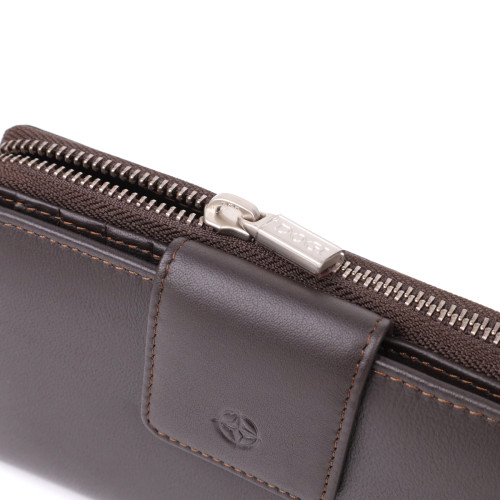 Стильний жіночий вертикальний гаманець із натуральної шкіри Tony Perotti 20878_1 (5084 moro) Коричневий