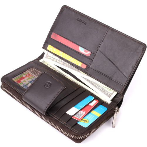 Стильний жіночий вертикальний гаманець із натуральної шкіри Tony Perotti 20878_1 (5084 moro) Коричневий