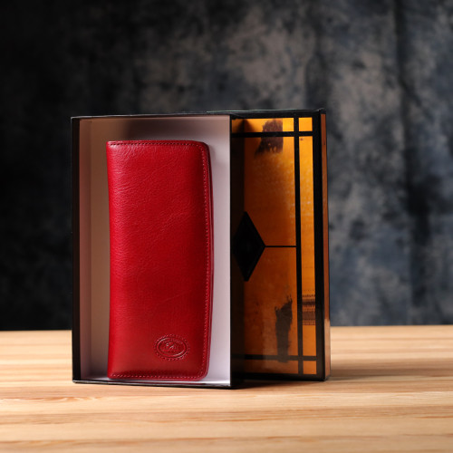 Стильный женский бумажник из глянцевой натуральной кожи Tony Perotti 20895_1 (2701Z rosso) Красный