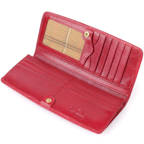 Стильный женский бумажник из глянцевой натуральной кожи Tony Perotti 20895_1 (2701Z rosso) Красный