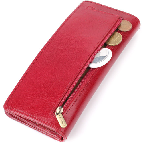 Стильный женский бумажник из глянцевой натуральной кожи Tony Perotti 20895_1 (2701Z rosso) Красный