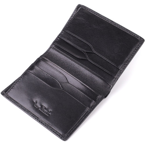 Невеликий гаманець для чоловіків з натуральної глянсової шкіри Tony Perotti 20898_1 (3549 nero) Чорний