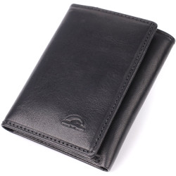 Небольшой бумажник для мужчин из глянцевой натуральной кожи Tony Perotti 20901_1 (3810 nero) Черный