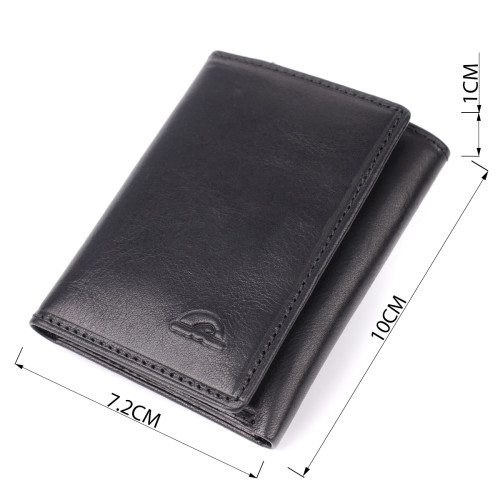 Небольшой бумажник для мужчин из глянцевой натуральной кожи Tony Perotti 20901_1 (3810 nero) Черный