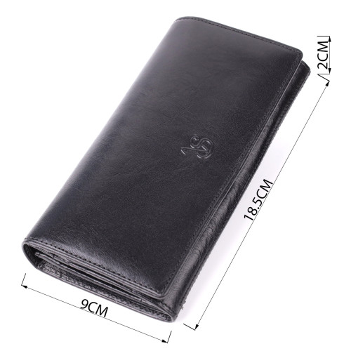 Жіночий місткий гаманець з натуральної шкіри Tony Perotti 20905_1 (3630 nero) Чорний