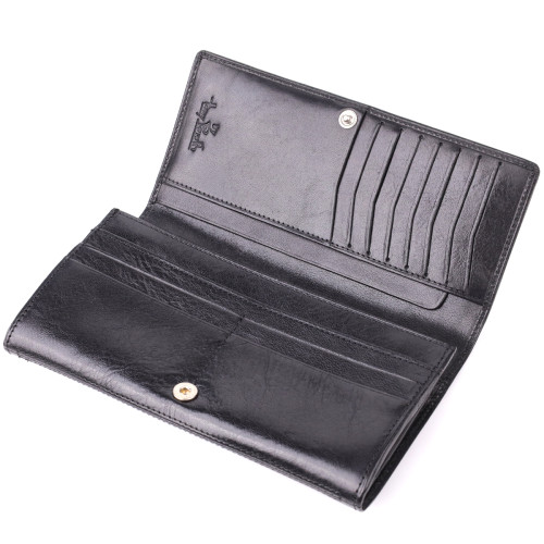 Жіночий місткий гаманець з натуральної шкіри Tony Perotti 20905_1 (3630 nero) Чорний