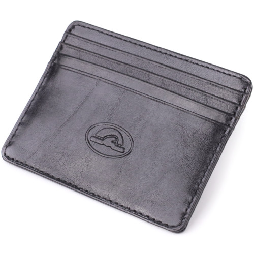 Стильный картхолдер из глянцевой натуральной кожи Tony Perotti 20894_1 (2236 nero) Черный