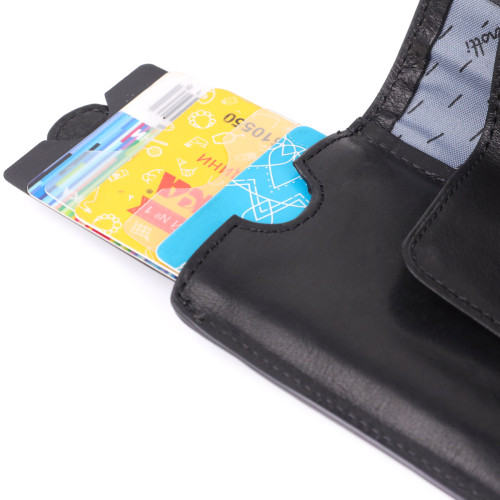 Вместительный картхолдер из натуральной кожи Tony Perotti 20899_1 (3796 nero) Черный