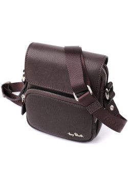 Небольшая сумка из матовой зернистой натуральной кожи Tony Perotti 208767_1 (9150-14 moro) Черный