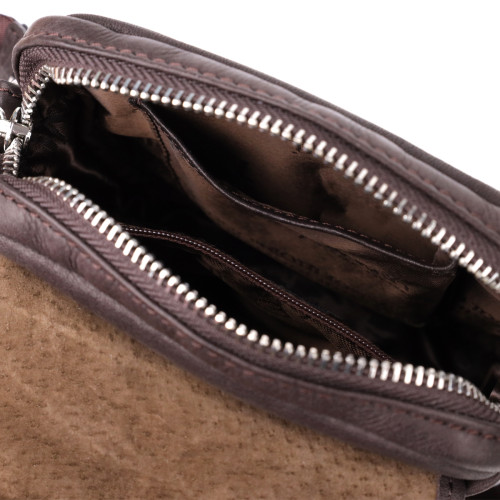 Небольшая сумка из матовой зернистой натуральной кожи Tony Perotti 208767_1 (9150-14 moro) Черный