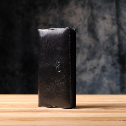 Красивий жіночий гаманець з натуральної глянсової шкіри Tony Perotti 20892_1 (1902 nero) Чорний