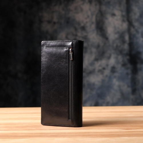 Красивий жіночий гаманець з натуральної глянсової шкіри Tony Perotti 20892_1 (1902 nero) Чорний