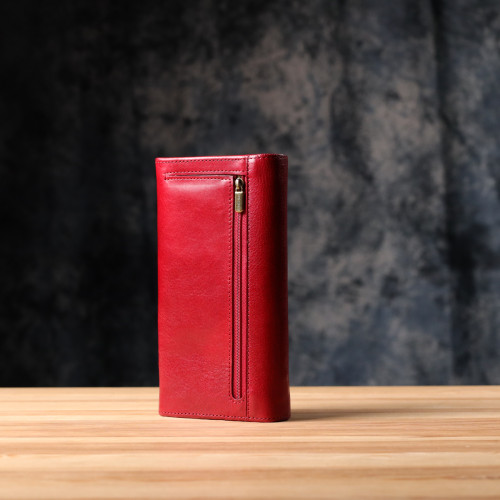 Вместительный женский кошелек из глянцевой натуральной кожи Tony Perotti 20893_1 (1911 rosso) Красный