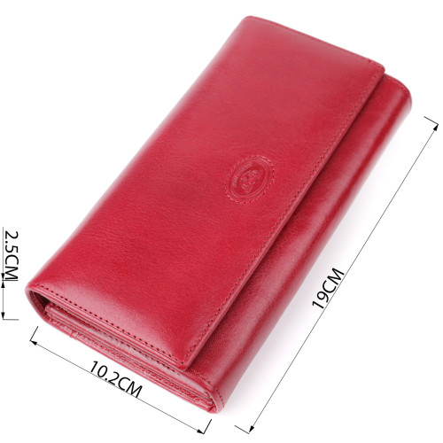 Вместительный женский кошелек из глянцевой натуральной кожи Tony Perotti 20893_1 (1911 rosso) Красный